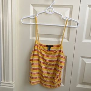 multicoloured striped tank top